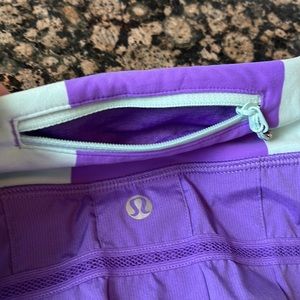 Lululemon skirt/skort - Lavender and Aqua color. Like new. Fits like a size 4